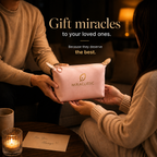 MIRACLISTIC pink female essential kit being gifted to a loved one as a thoughtful everyday essentials gift