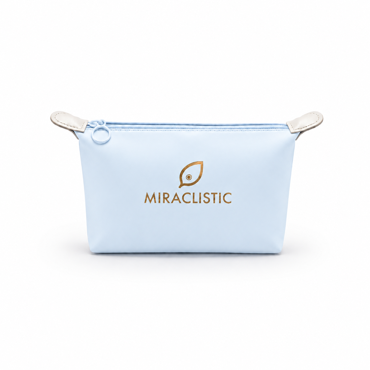MIRACLISTIC sky blue female essential kit pouch on a white background