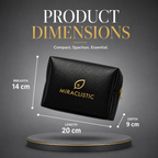 Miraclistic Personal Car Essential Kit showing product dimensions of 20 cm length 14 cm breadth and 9 cm depth